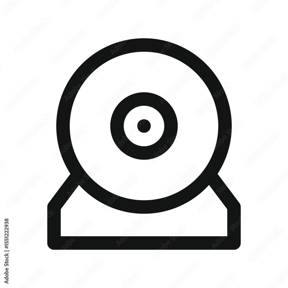 Poster webcam ui icon, web camera simple line user interface vector symbol