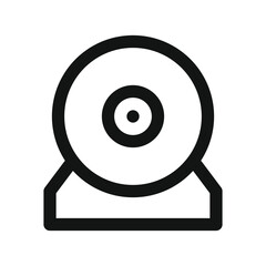 Webcam UI icon, web camera simple line user interface vector symbol
