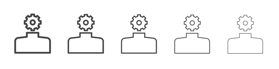 Head settings icon outline ilustration vector symbol