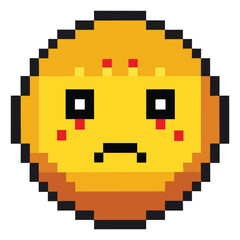 Pixel sad face
