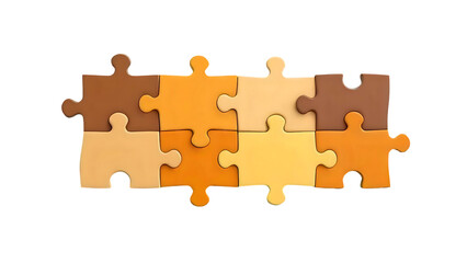 Colorful Puzzle Grid Symbolizing Unity and Diversity on Transparent Background