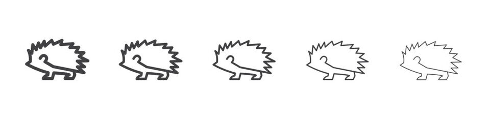 Hedgehog icon outline ilustration vector symbol