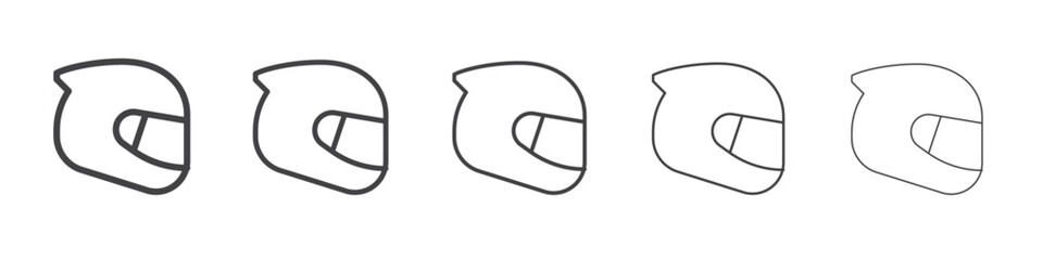 Helmet icon outline ilustration vector symbol