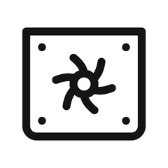 Laptop cooling pad UI icon, cool pad simple line user interface vector symbol