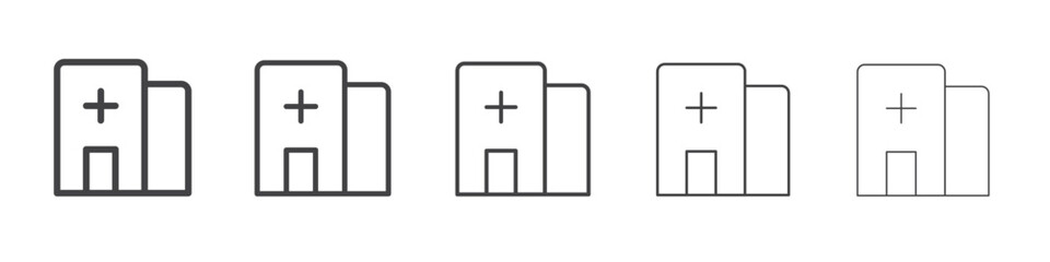 Hospital icon outline ilustration vector symbol