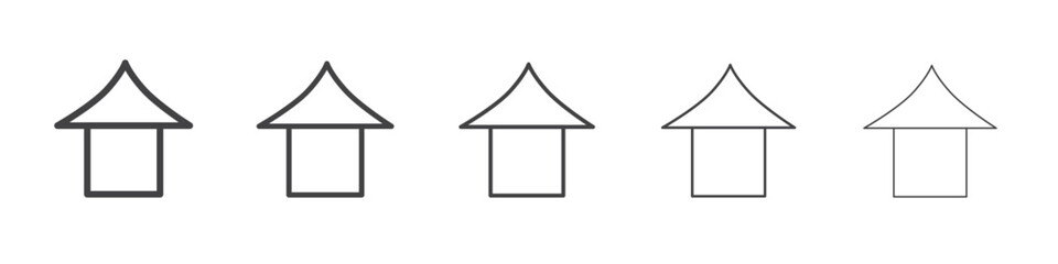 House icon outline ilustration vector symbol