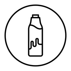 Milk Bottle Vector Icons