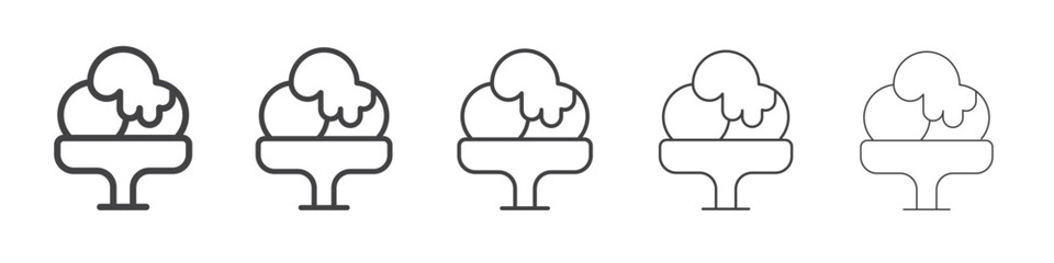 Ice cream icon outline ilustration vector symbol