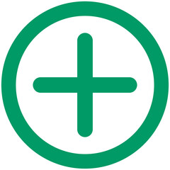 green plus sign