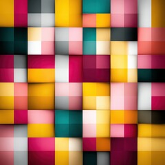 Abstract Geometric Pattern with Vibrant Squares