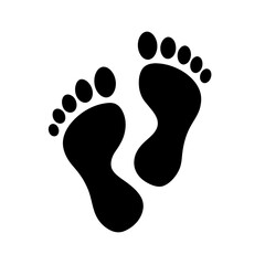 black silhouette of lakshmi footprints on floor on.svg