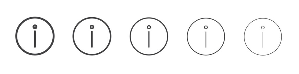 Info icon outline ilustration vector symbol