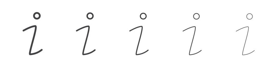 Info icon outline ilustration vector symbol