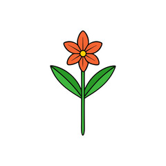 Naklejka premium canna flower full concept on white background .svg