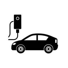 electric car charger icon silhouette on white back (2).svg