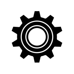 gear icon silhouette on white background.svg