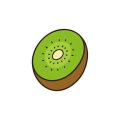 Fototapeta premium kiwi fruit on white background .svg