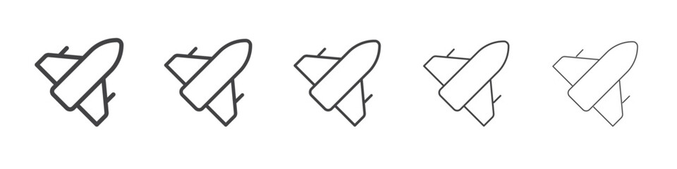 Jet plane icon outline ilustration vector symbol