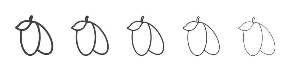 Jujube icon outline ilustration vector symbol