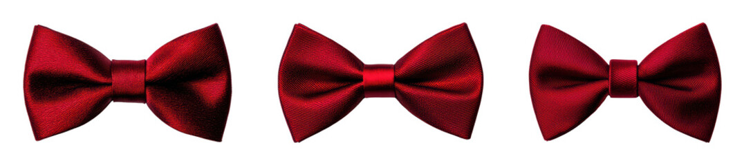 Elegant red bow ties on a black background