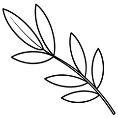 Olive Branch line art vector
