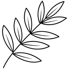 Olive Branch line art vector