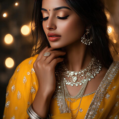 young indian woman in traditional wear