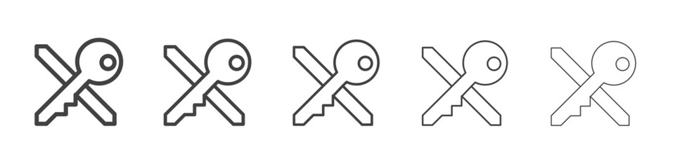 Keypassing icon outline ilustration vector symbol
