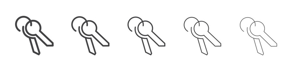 Keys icon outline ilustration vector symbol