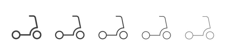 Kick scooter outline ilustration vector symbol