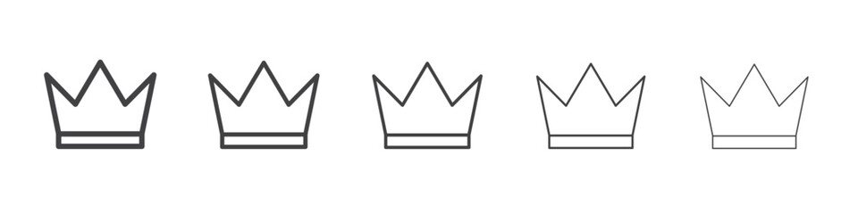 king crown icon outline ilustration vector symbol