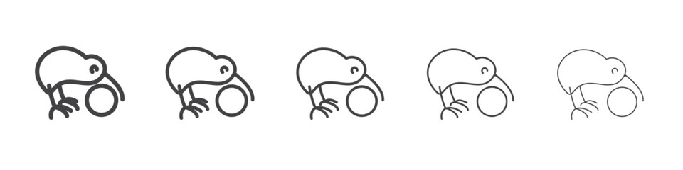 Kiwix icon outline ilustration vector symbol