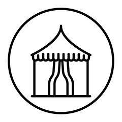 Circus Tent Vector Icons