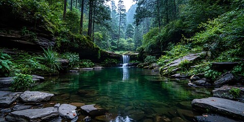 Tranquil forest pool