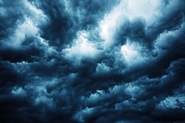 Fototapeta premium Dramatic Overcast Sky: Dark Storm Clouds Gathering Before the Rain