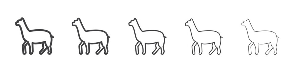 Liama icon outline ilustration vector symbol
