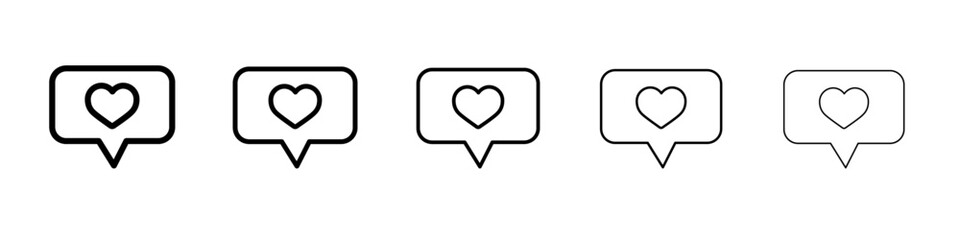 like and love icon outline ilustration vector symbol