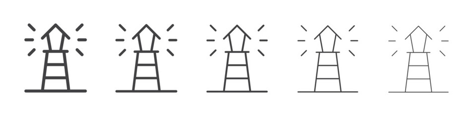 Lighthouse icon outline ilustration vector symbol