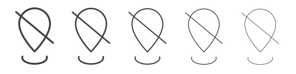 Location disable icon outline ilustration vector symbol