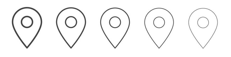 Location icon outline ilustration vector symbol