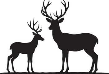 Deer Silhouette Vector Bundle