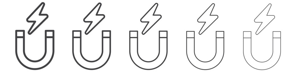 Magnet icon outline ilustration vector symbol