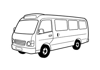 bus isolated on white background