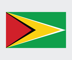 Guyana National Flag &ndash; Editable Vector Illustration in High Quality