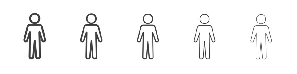 Man icon outline ilustration vector symbol