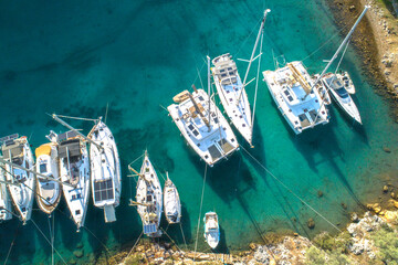 Crystal Waters and Sailing Boats