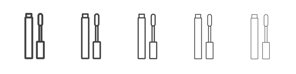 Mascara brush icon outline ilustration vector symbol