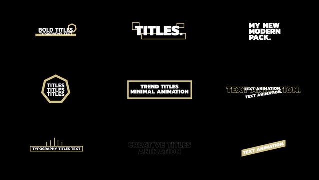Bold Text Titles