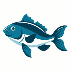 Crappie Fish Vector Illustration On White