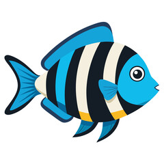 Eel Fish Vector Illustration On White